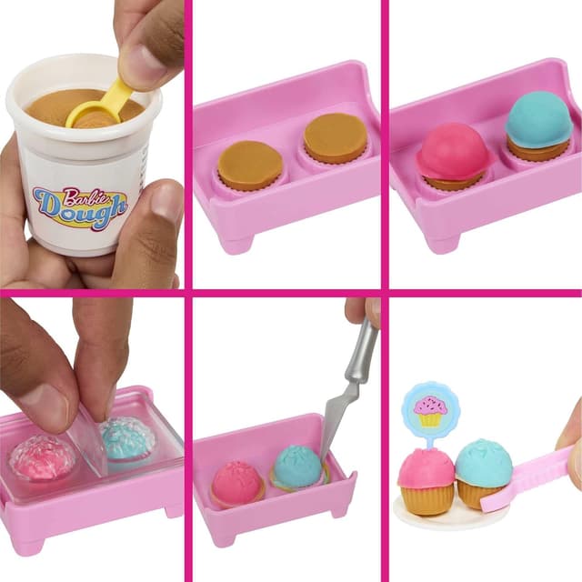 Detalle 2 de Barbie Malibu Roberts – Puppe & Spielset mit 18 Teilen zum Backen (HJY19)