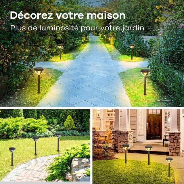 Thumbnail 6 de Linkind Lampes solaires de jardin IP54 (3 modes, 4 pcs) blanc chaud 3000K