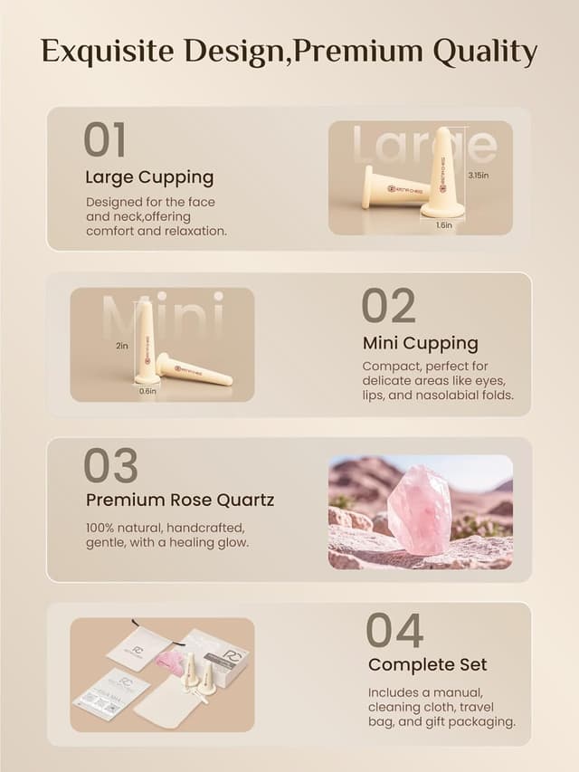 Detalle 1 de Rena Chris Cupping Set mit Gua Sha