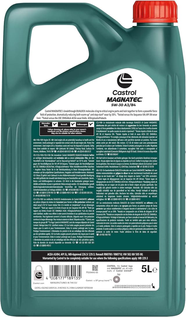 Detalle 2 de Castrol MAGNATEC 5W-30 Motoröl 5L 🛢
