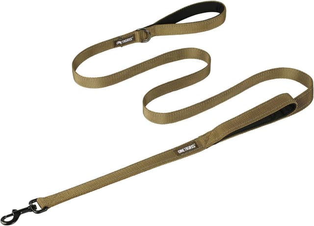 Detalle de OneTigris Laisse double pour chien avec bandes réfléchissantes, M (jusqu’à 182 cm)