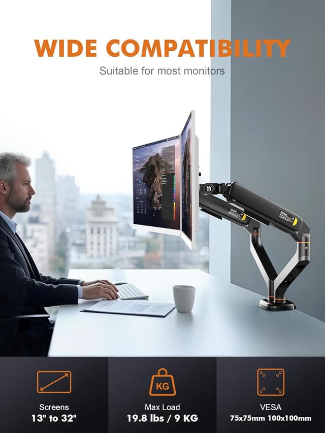 Thumbnail 1 de Ibergrif MA001-2 Soporte Doble para Monitores de 13"-32" 🖥️🖥