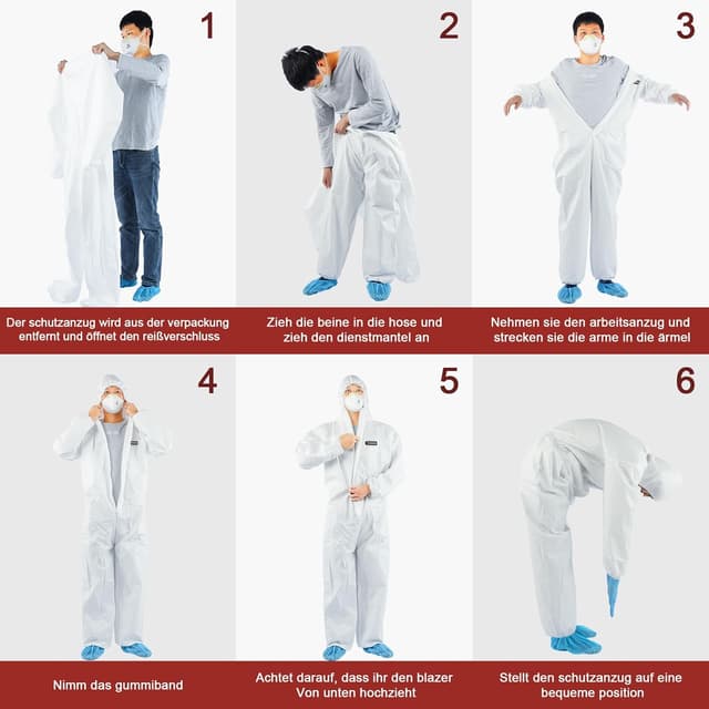 Thumbnail 6 de YIBER Einweg-Overall Schutzanzug mit Kapuze