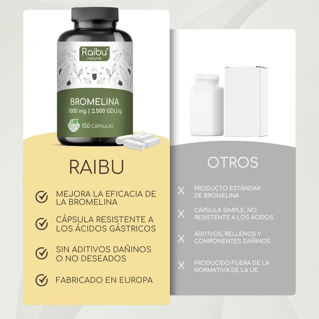 Thumbnail 6 de Bromelina 1000 mg 🌿 - 150 Cápsulas Veganas Digestivas