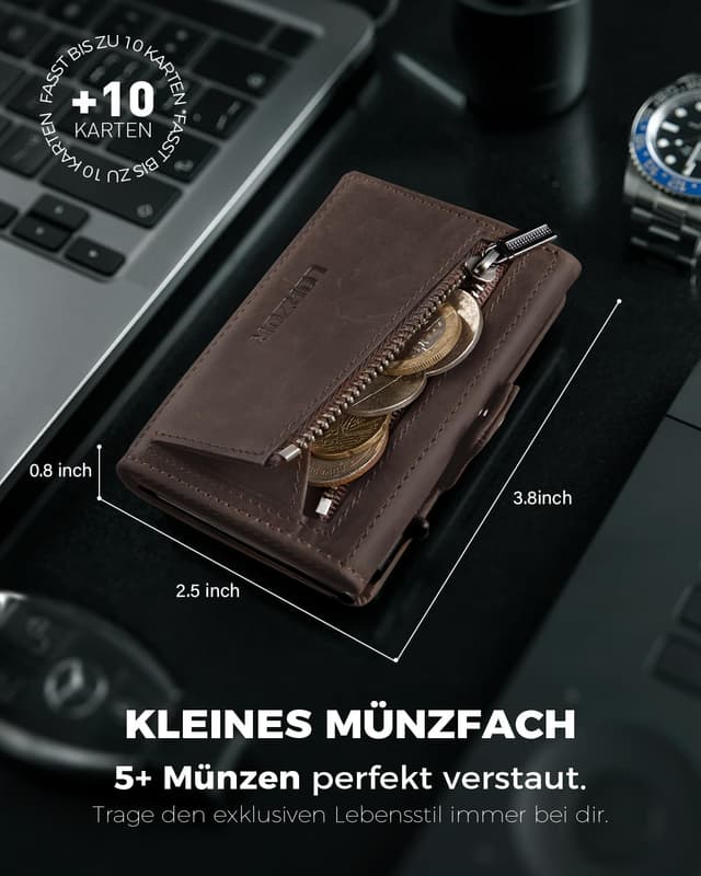 Thumbnail 5 de LORZOR Airtag Wallet Slim mit Münzfach