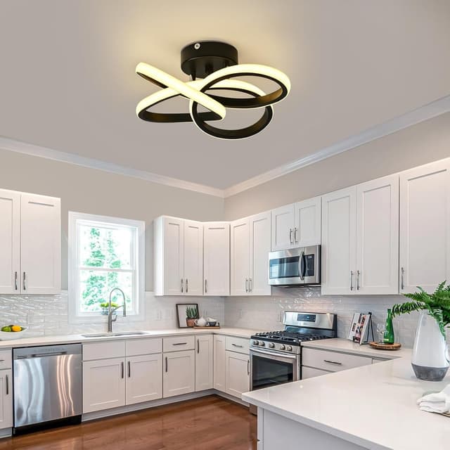 Thumbnail 6 de Plafón LED 36W Moderna Flor🌸 Luz Cálida 3000K Negro