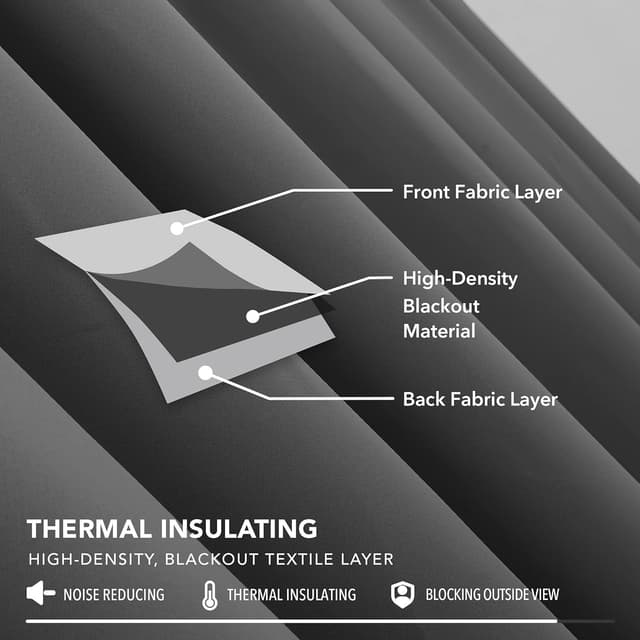 Thumbnail 5 de Deconovo Verdunkelungsvorhang 175x140 cm Dunkelgrau