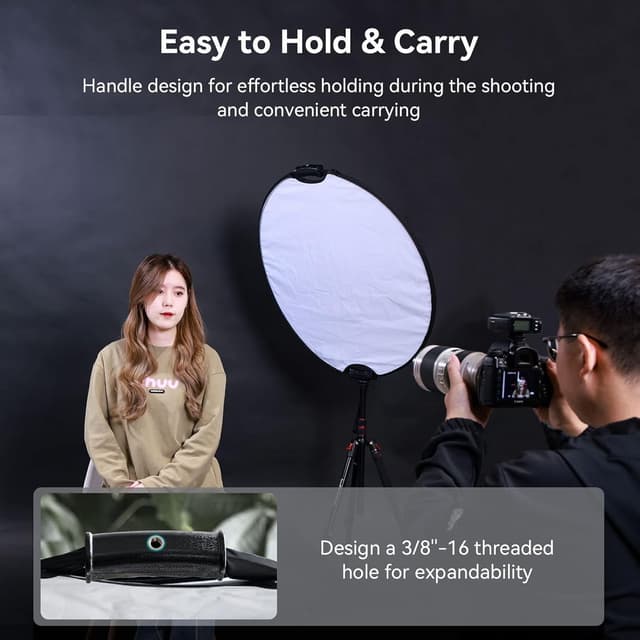 Detalle de SmallRig 5-in-1 Reflektor 80 cm (32 Zoll) mit Doppelgriff – 4129