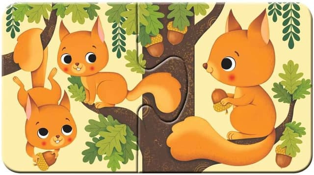 Detalle 2 de Ravensburger My First Puzzle 03123 « Animaux et leurs petits » (9 x 2 pièces) dès 2 ans