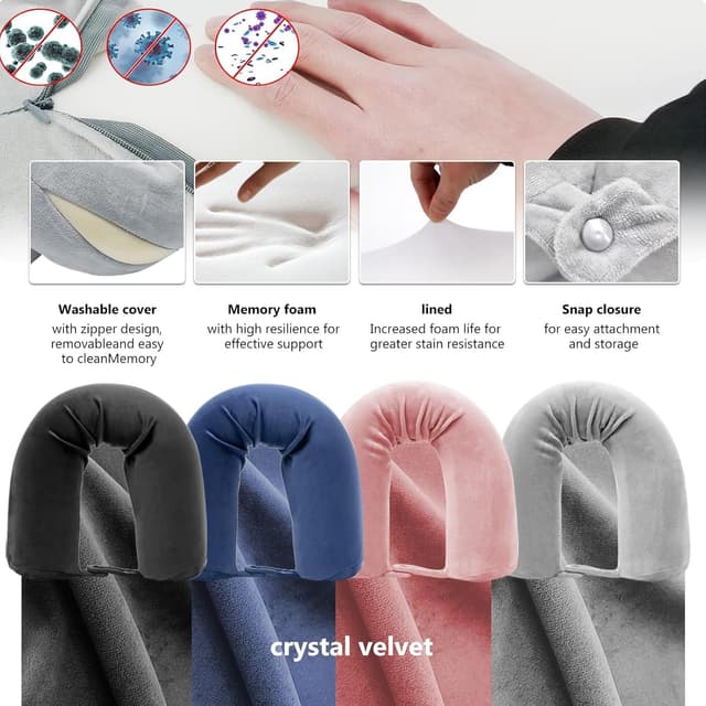 Detalle 2 de Twist memory foam travel pillow black