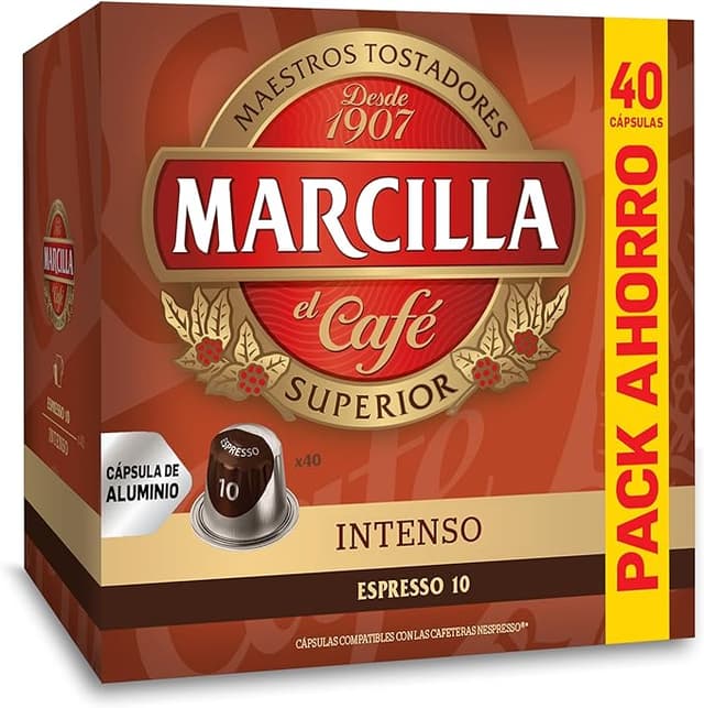Imagen de Marcilla Café Cápsulas Intenso para Nespresso ☕️ - 40 unidades en OfertitasTOP