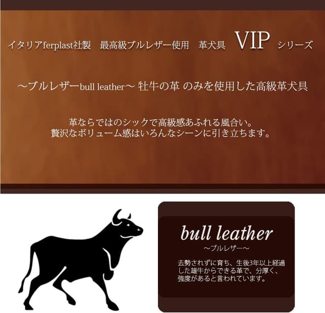 Detalle 2 de Ferplast Collar para Perros VIP C25/53 en Cuero de Toro