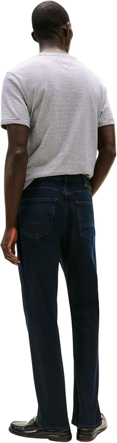 Detalle 2 de Tommy Hilfiger Regular Mercer STR Night Blue pour homme — jean droit confortable à 5 poches