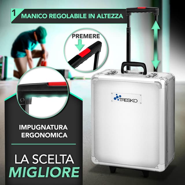 Thumbnail 6 de Valigia degli attrezzi TRESKO da 949 pezzi con trolley e cassetta cromo-vanadio