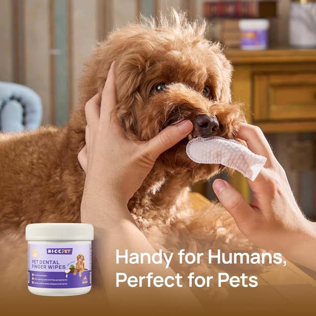 Thumbnail 6 de HICC PET Dental Finger Wipes for Dogs & Cats – Toothbrush-free plaque & tartar remover wipes with coconut oil