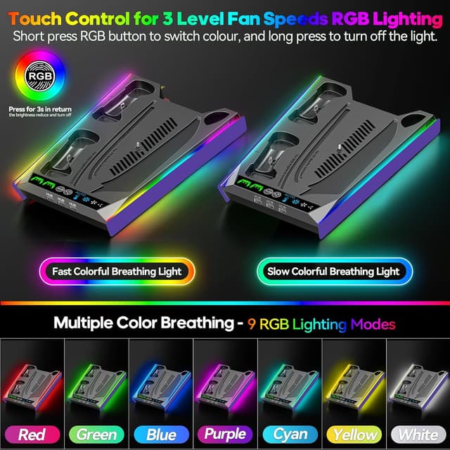 Thumbnail 6 de Rysker PS-5 Slim Pro stand with fan