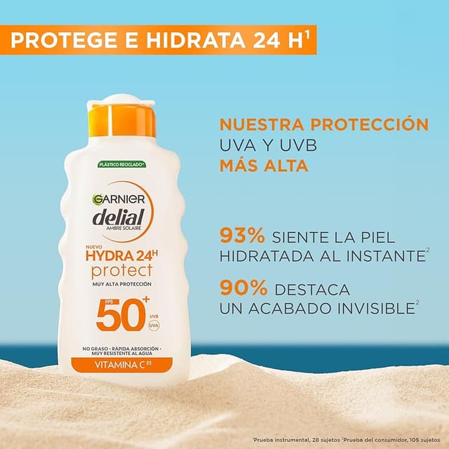 Detalle de Garnier Delial Hydra 24h Leche antimanchas FPS 50+