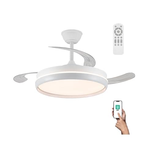 Imagen de wonderlamp Michu Evo 72W Ventilador LED plegable con APP y mando en OfertitasTOP
