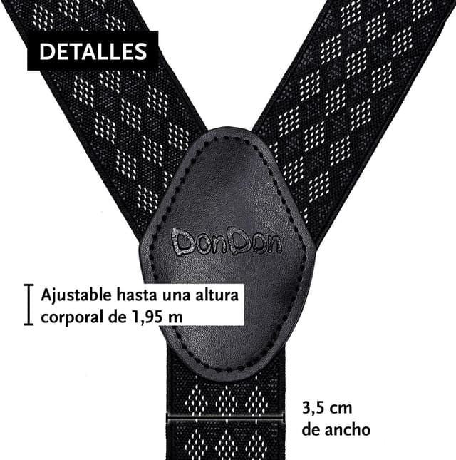 Thumbnail 2 de DonDon Tirantes 3,5 cm con 4 clips