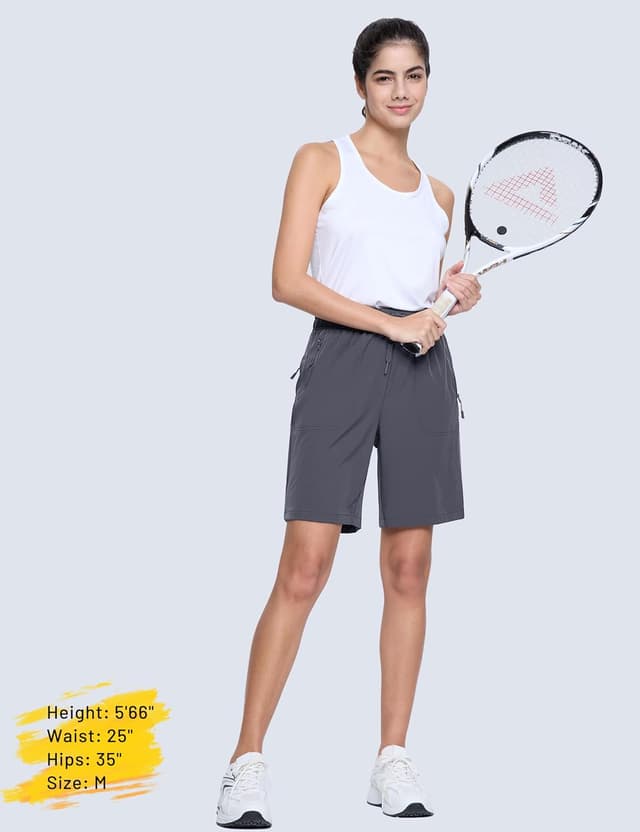 Thumbnail 6 de MAGCOMSEN Women’s Lightweight Hiking Shorts (8") with Quick-Dry, Water-Resistant Finish & 3 Zipper Pockets