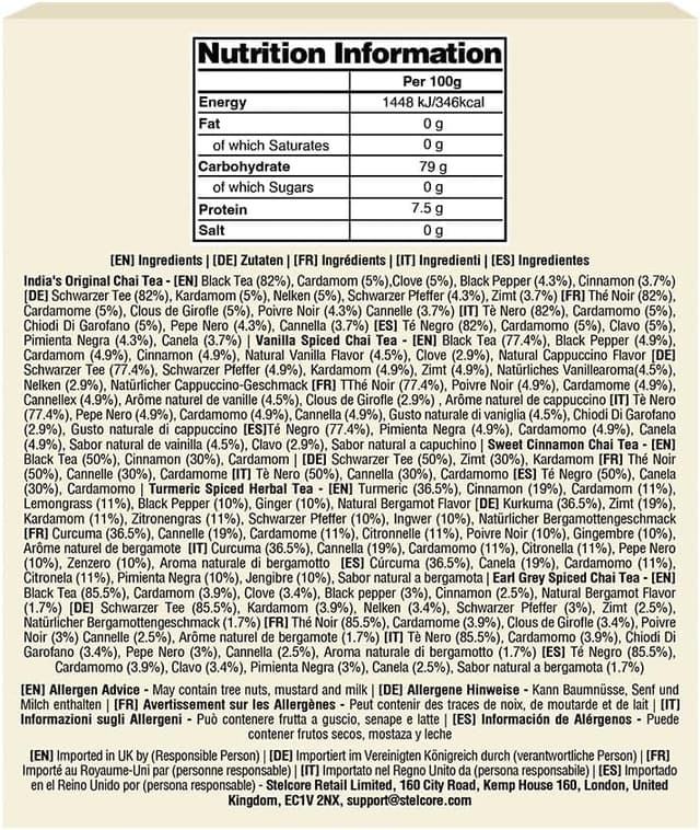 Thumbnail 8 de VAHDAM Té Chai Surtido para Regalo ☕️ (5 Sabores, 20 Bolsitas)