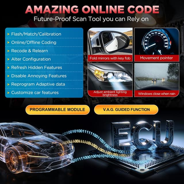 Detalle de LAUNCH X431 Pro Elite OBD2 Diagnostic Tool (Bi-Directional, ECU Coding & 38+ Service Functions)