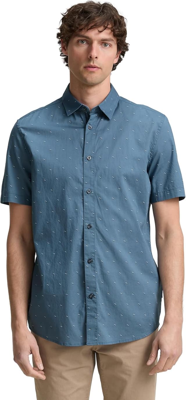 Detalle de TOM TAILOR 1046076 Camicia da uomo: comfort e vestibilità comoda per l’uso quotidiano