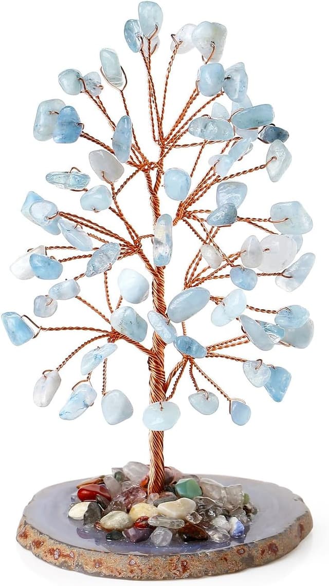 Imagen de XIANNVXI Healing Crystal Aquamarine Tree 10 cm en OfertitasTOP