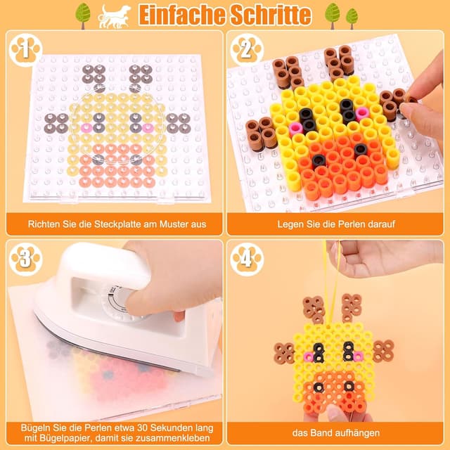 Thumbnail 6 de Homgaty Große 10mm Bügelperlen Tiere Set