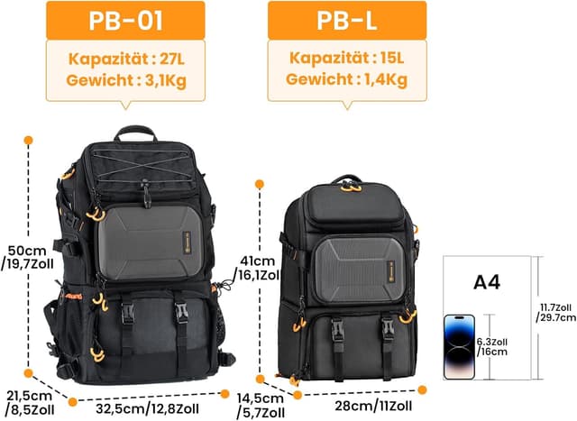 Detalle 2 de TARION PB Kamerarucksack 15,6 Zoll