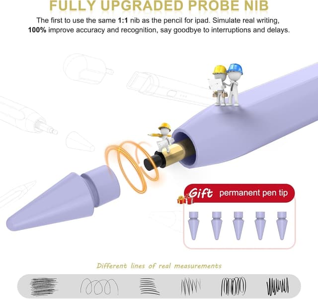 Thumbnail 6 de Pencil 1. Generation für iPad 2018–2025 mit USB‑C Schnellladung & magnetischer Absaugung (Lila)