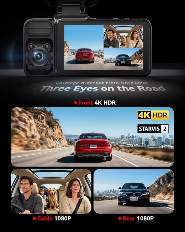 Thumbnail 1 de REDTIGER F17 4K Dash Cam