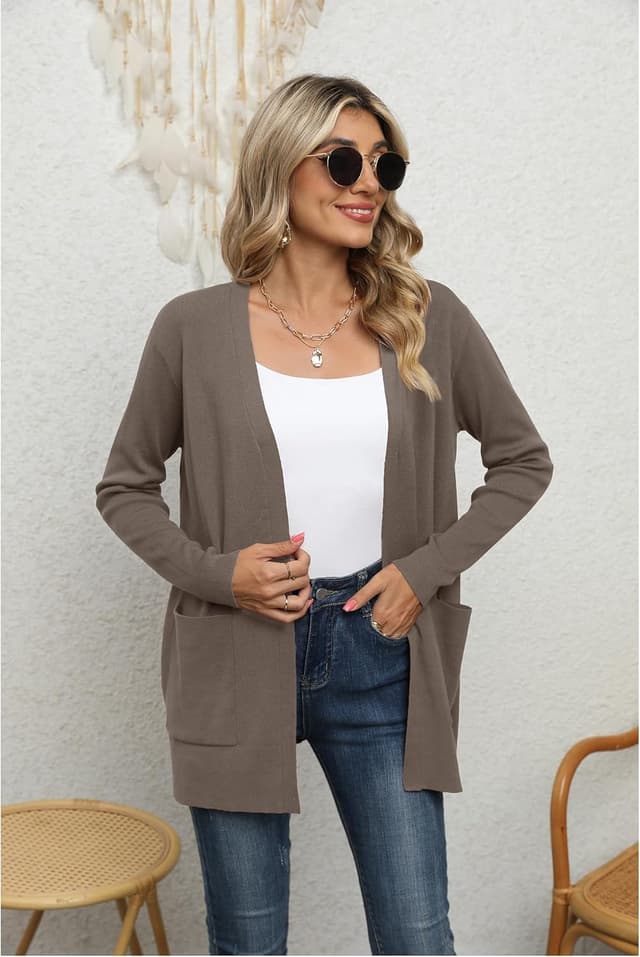 Detalle 2 de Yommay Strickjacke Damen mit Taschen