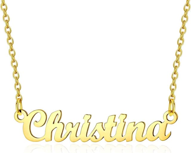 Detalle de Custom4U Collier prénom Christina 45+5 cm