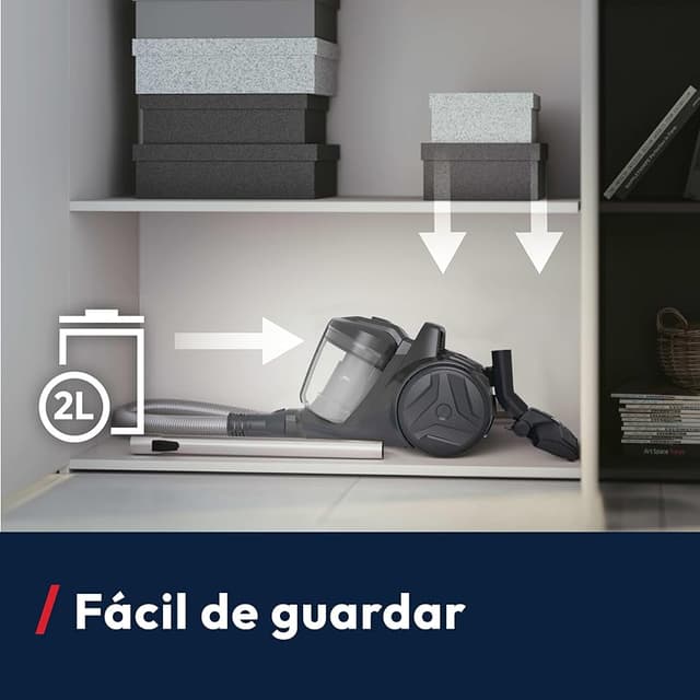 Detalle de Hoover HP1 Aspirador Compacto Sin Bolsa, Ligero y Multisuperficie 🧹