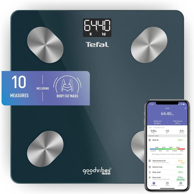Detalle 2 de Tefal Balance connectée Goodvibes Life+ BM9620S1 : 10 indicateurs corporels et application connectée