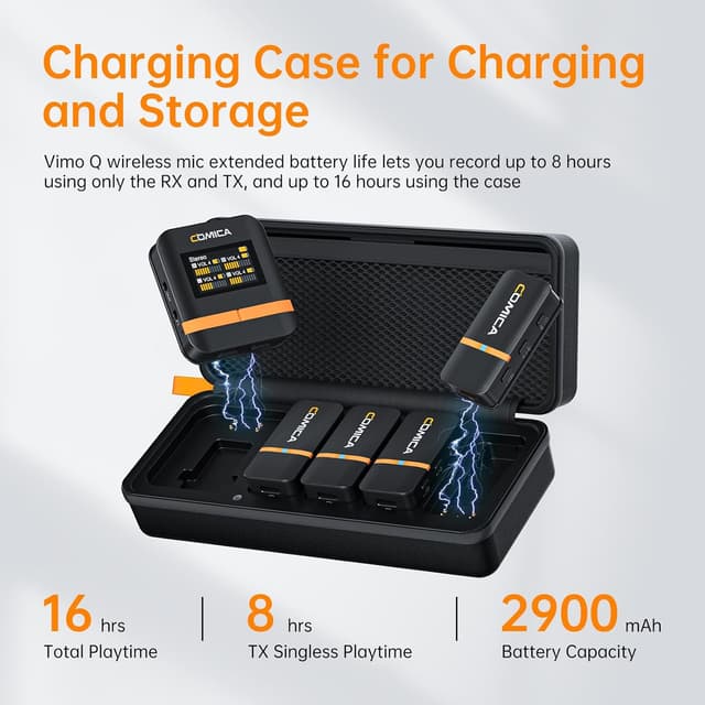 Thumbnail 4 de comica Vimo Q micro cravate sans fil 4 émetteurs 1 récepteur 🎤