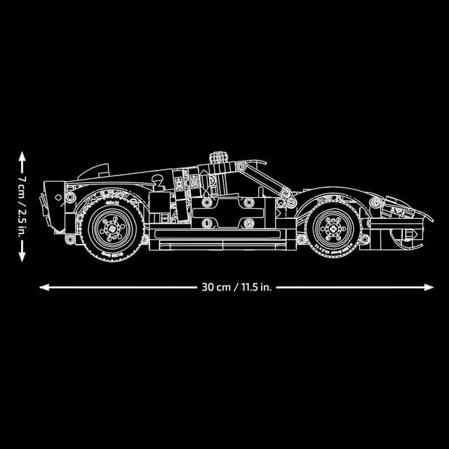 Thumbnail 6 de LEGO Technic 1966 Ford GT40 MKII Rennwagen (Modell 42223) mit Lenkung und V8-Motor