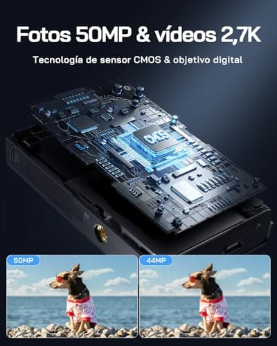 Detalle de WOLFANG Cámara digital 50 MP, 2,7K y zoom 16x