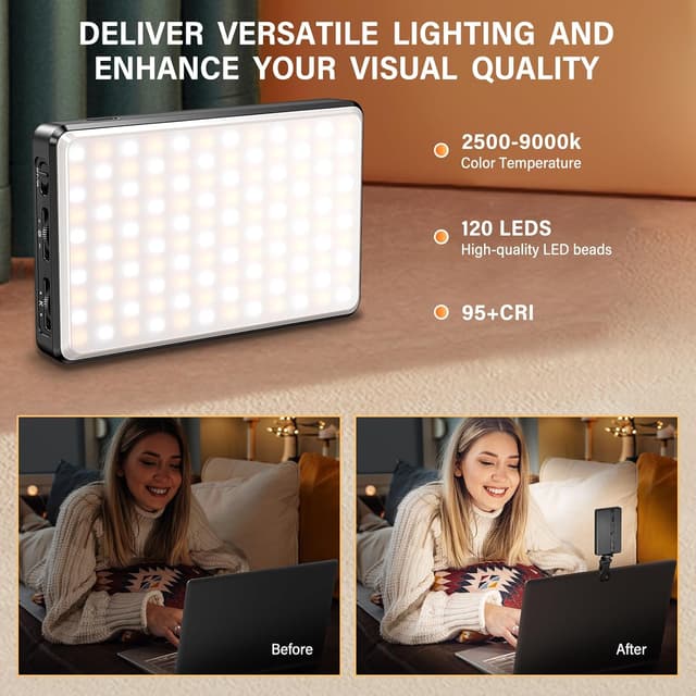 Detalle 2 de SEAEYES Selfie Licht Handy mit 120 LEDs