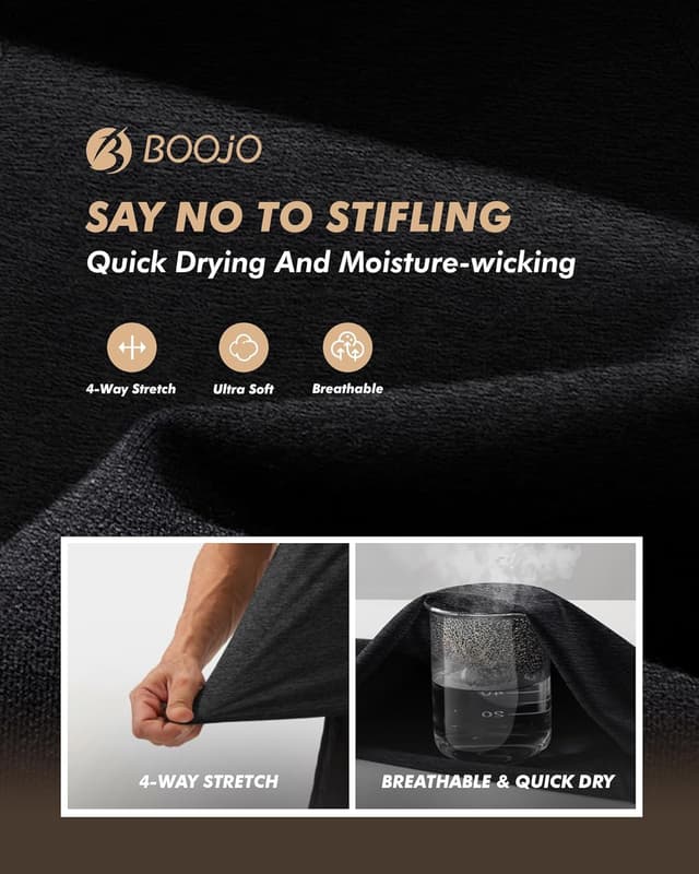 Detalle de BOOJO 7-Pack Quick-Dry Polo Shirts for Men (Performance Short Sleeve)