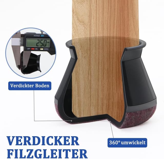 Thumbnail 2 de Stuhlbeinkappen 32er Set, Silikon 14–20 mm