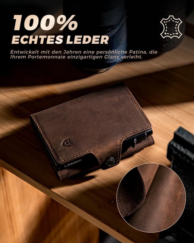 Thumbnail 4 de LORZOR Slim Wallet Geldbörse mit XXL-Münzfach