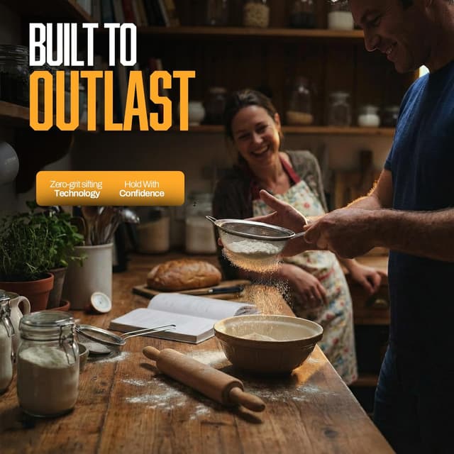 Thumbnail 5 de ELEEN Premium Stainless Steel Strainers 3-Piece Set