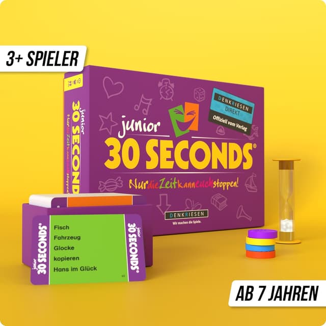 Detalle de 30 Seconds® Brettspiel – Nur die Zeit kann euch stoppen! Junior (ab 7 Jahren, bis 16 Spieler)