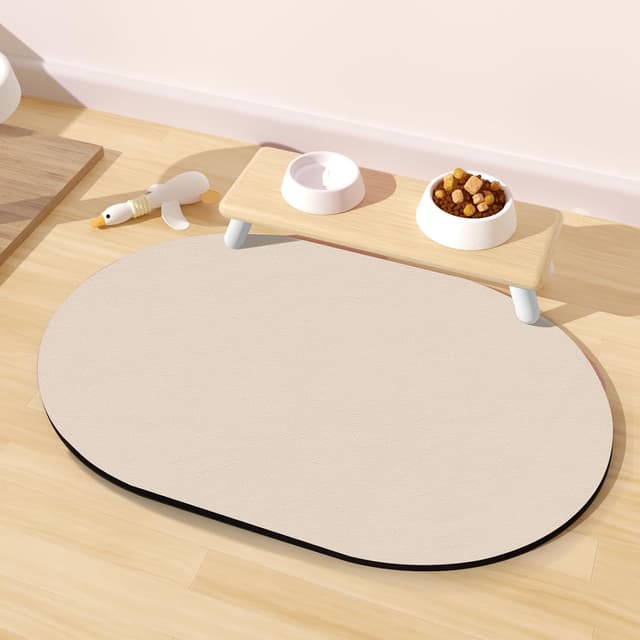 Detalle de METEOROCK Absorbent Dog Food Mat (51x30.5cm) with 100% Rubber Backing