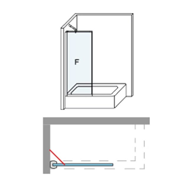 Detalle de Ibermampara Módena CC mampara 8 mm, 196 cm vidrio
