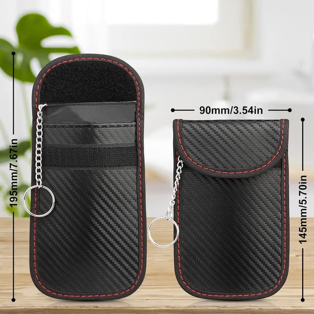 Detalle de Diyife Car Key Signal Blocker Box (Faraday box) for 5–7 car keys + 2 Faraday pouches