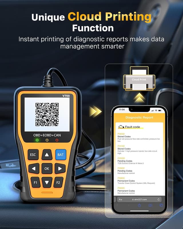 Detalle de Fixd OBD2 Scanner Car Diagnostic Tool with Battery Tester