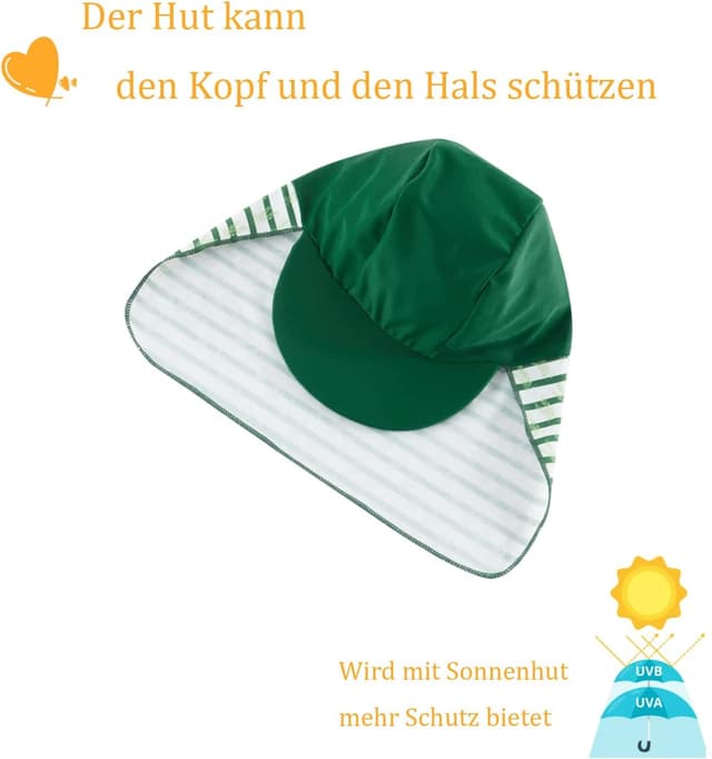 Detalle de UMELOK Baby Badeanzug mit Sonnenhut UV Schutz (UPF 50+)